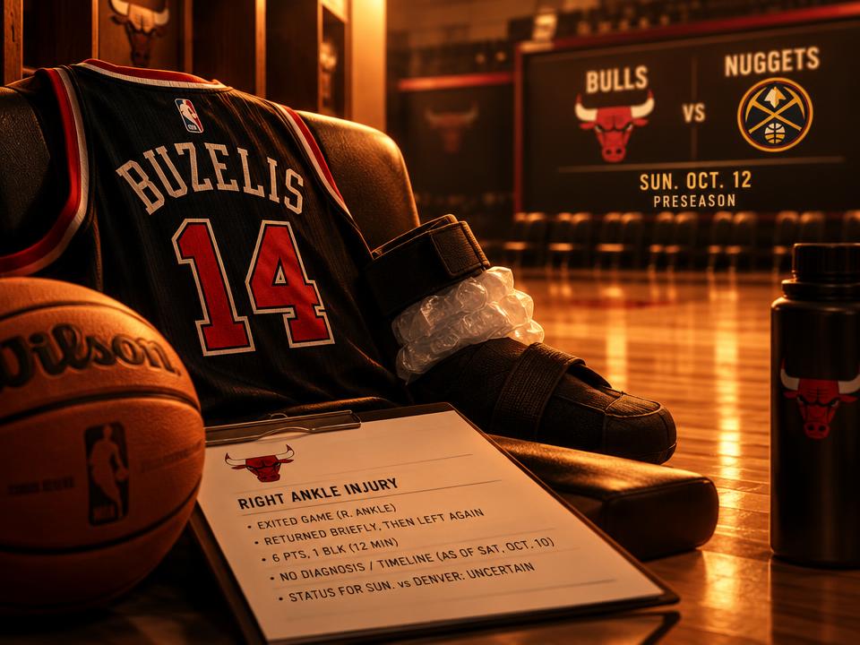 Buzelis Exits Bulls Preseason Game With Right Ankle Injury