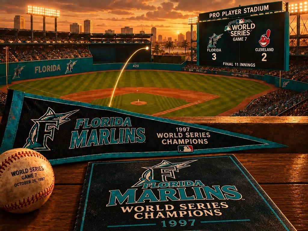 Marlins Win the World Series With an 11th-Inning Single