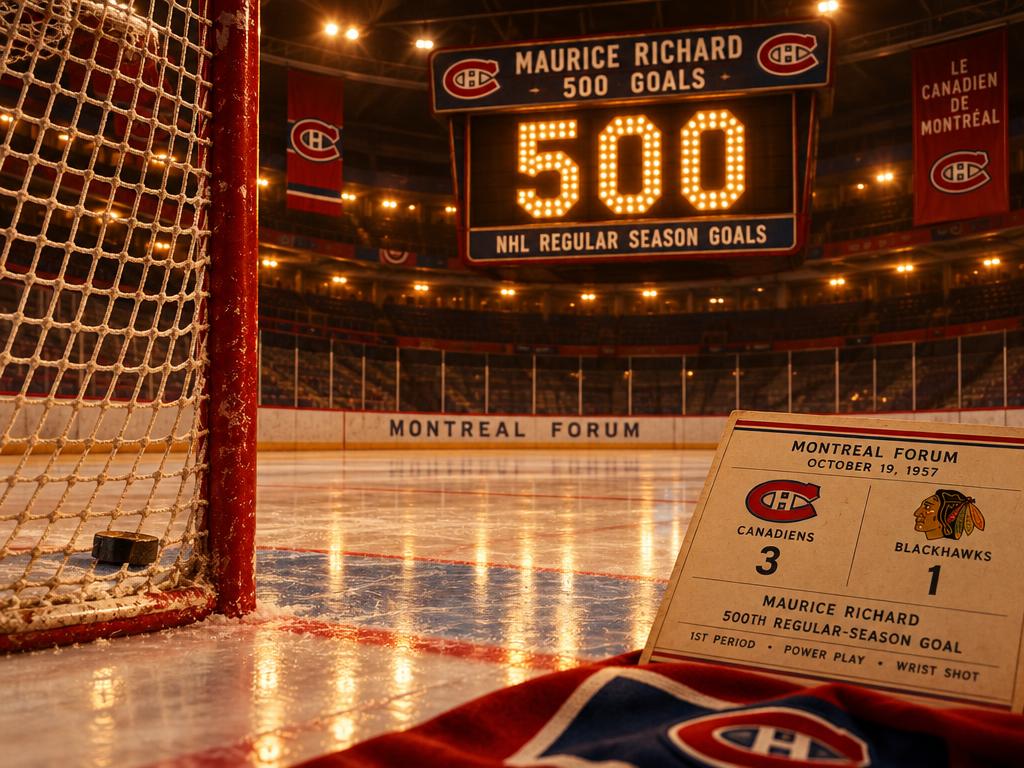 Maurice Richard Becomes the NHL's First 500-Goal Scorer